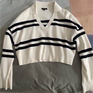 Dynamite Cropped Stripe Sweater